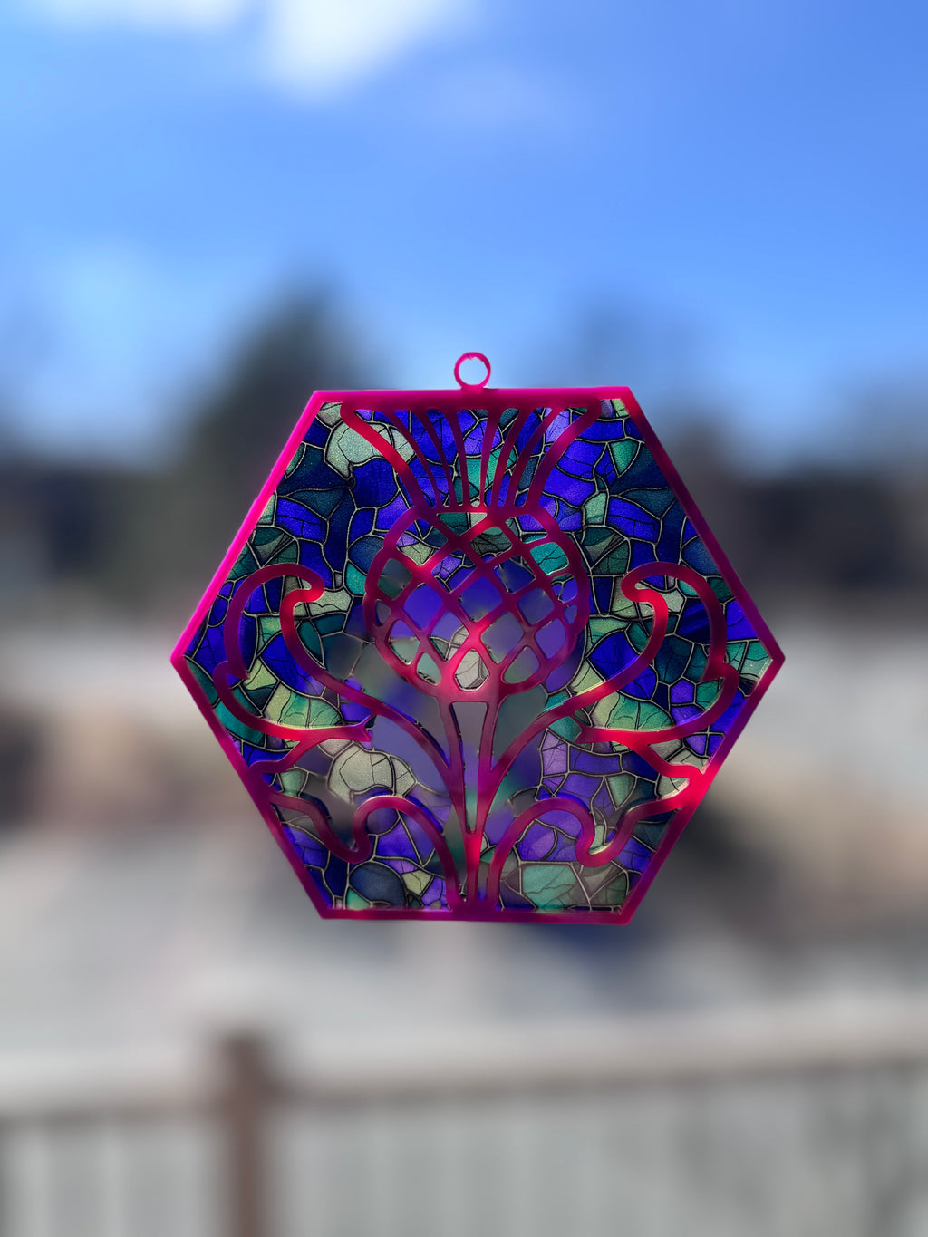 Thistle Layered Sun Catcher