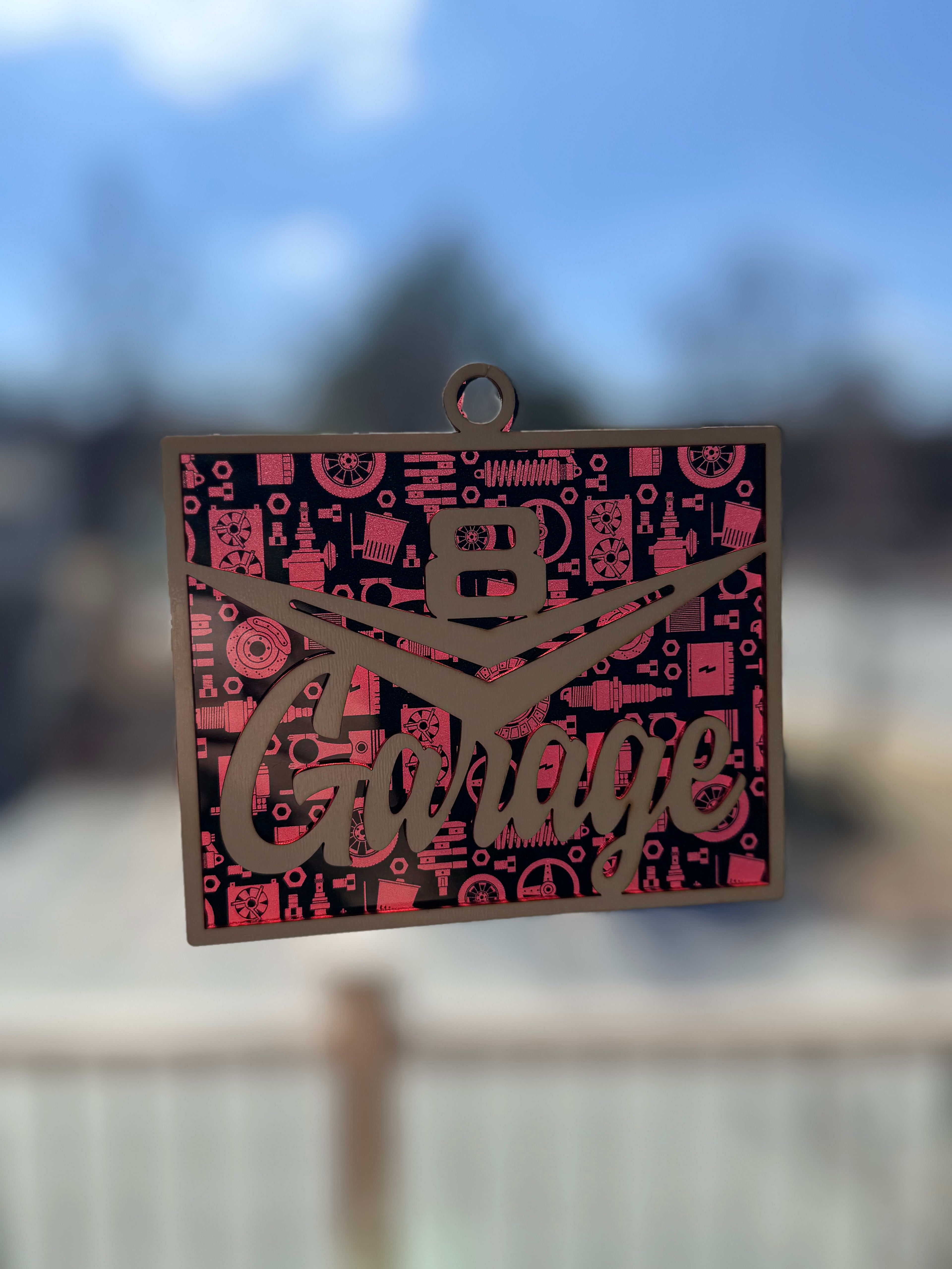 Garage Sign Layered Sun Catcher