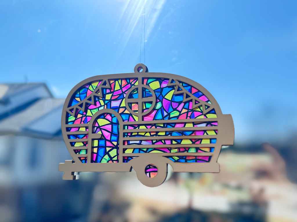 Retro Camper Double-Sided Sun Catcher