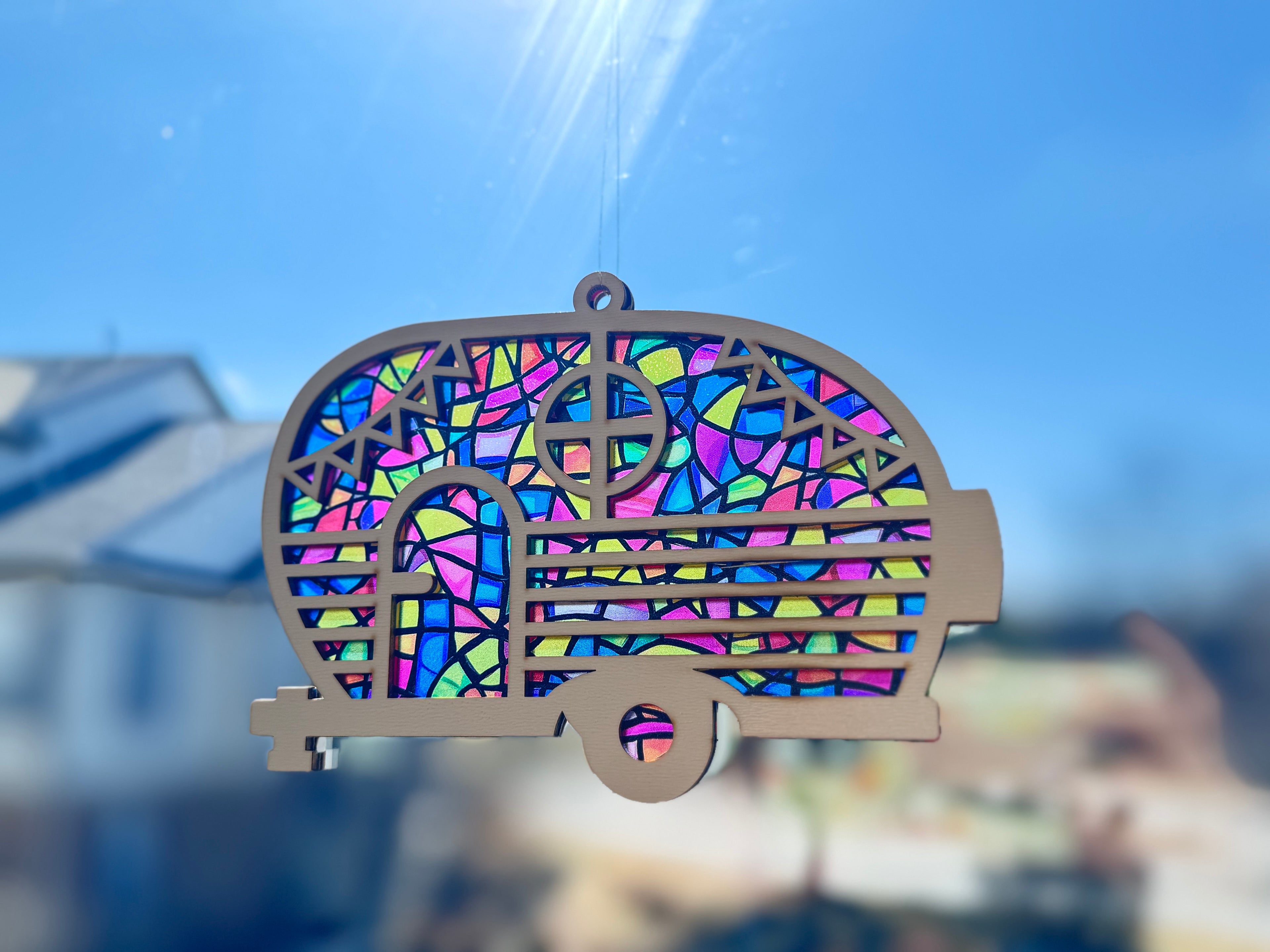 Retro Camper Double-Sided Sun Catcher