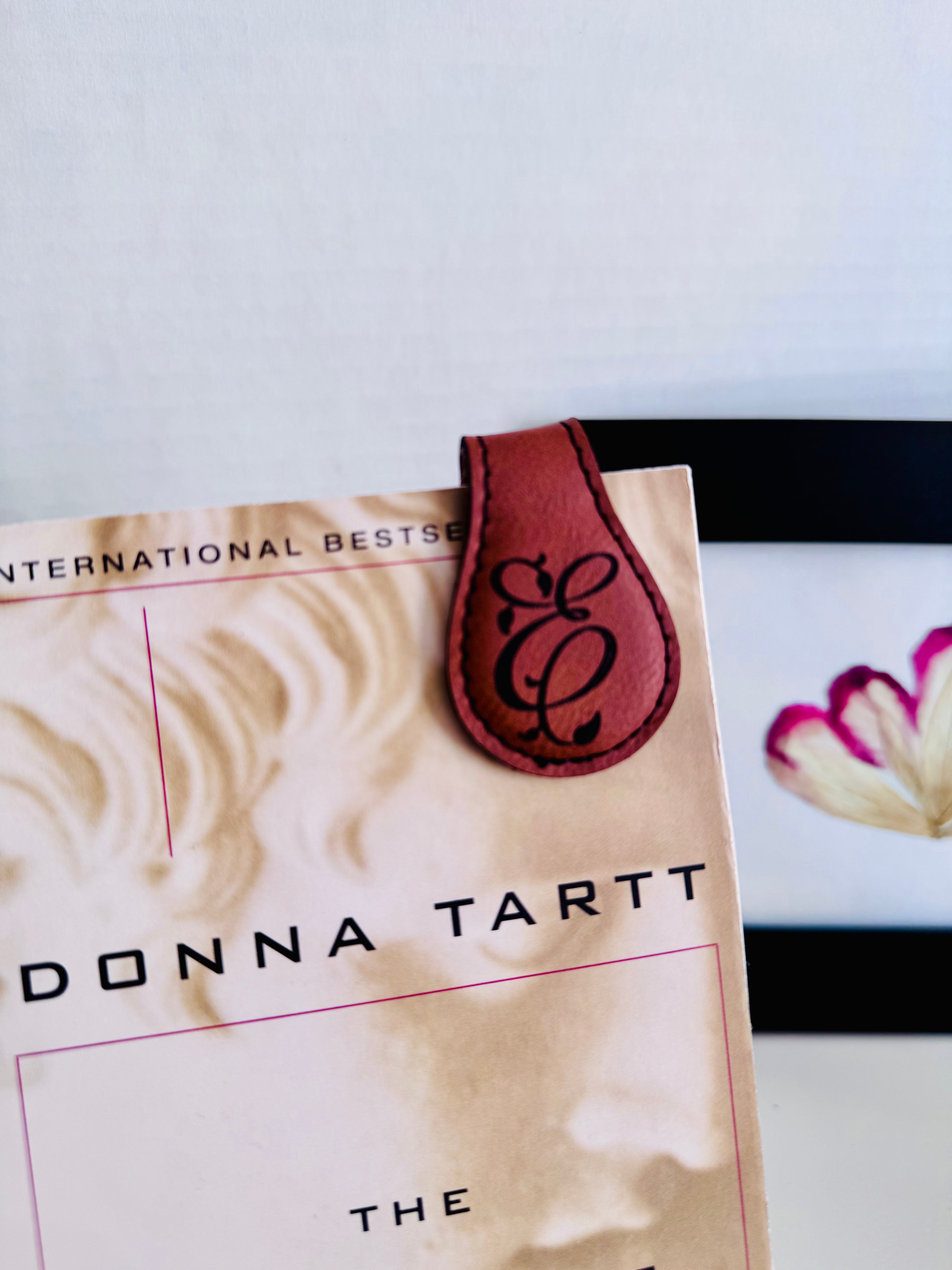 Custom Script Initial & Unicorn Magnetic Bookmark