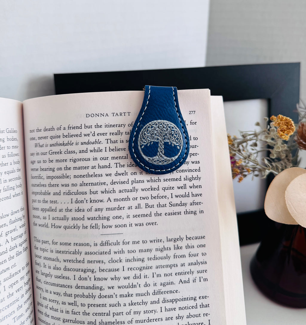 Custom Script Initial & Tree of Life Magnetic Bookmark
