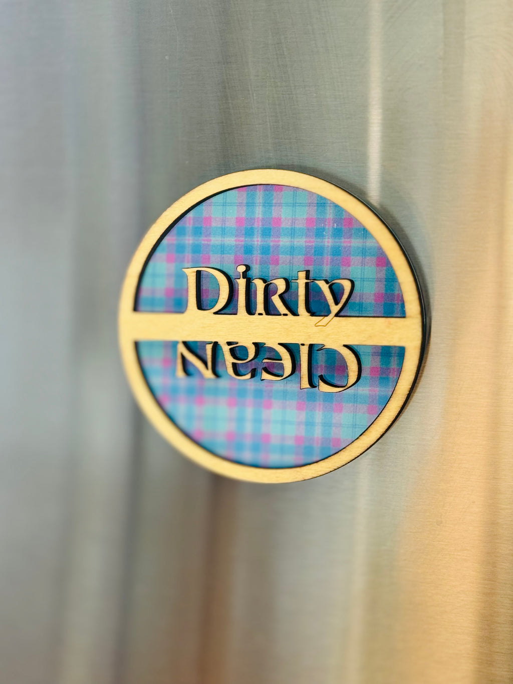 Clean / Dirty Dishwasher Magnet – Plaid Collection