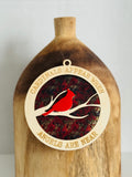 Cardinal Memorial Layered Sun Catcher