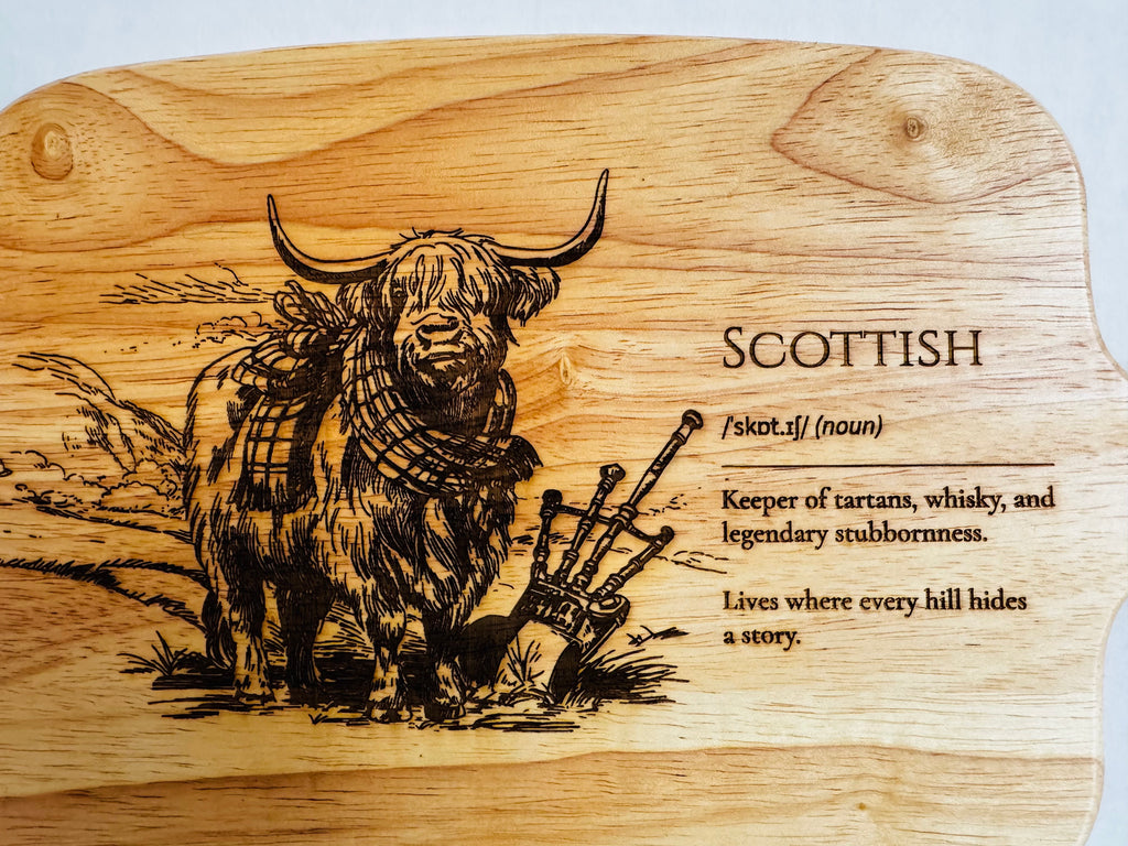 Highland Cow Scottish Serving Board