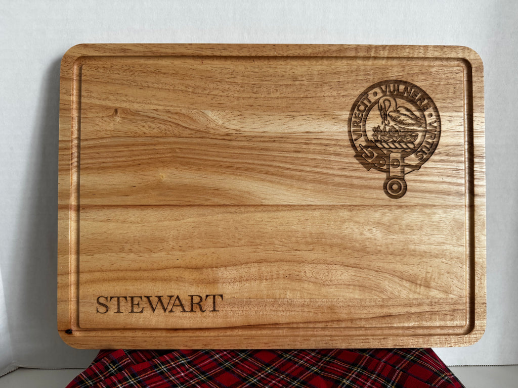 Custom Clan Crest Acacia Wood Serving Board