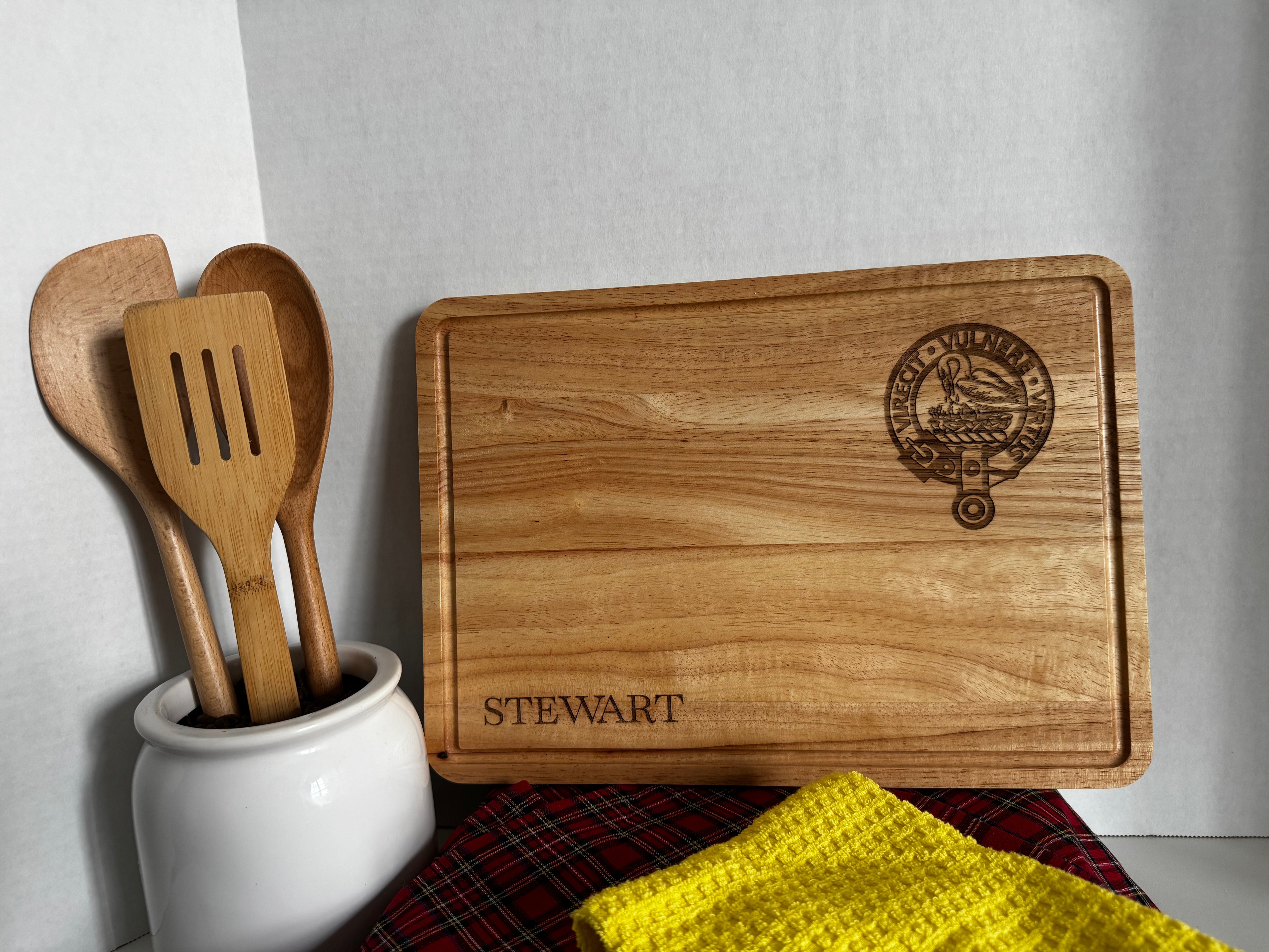 Custom Clan Crest Acacia Wood Serving Board