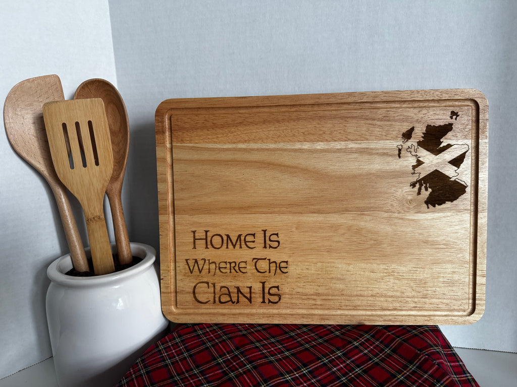 Home Is Where The Clan Is Acacia Wood Serving Board