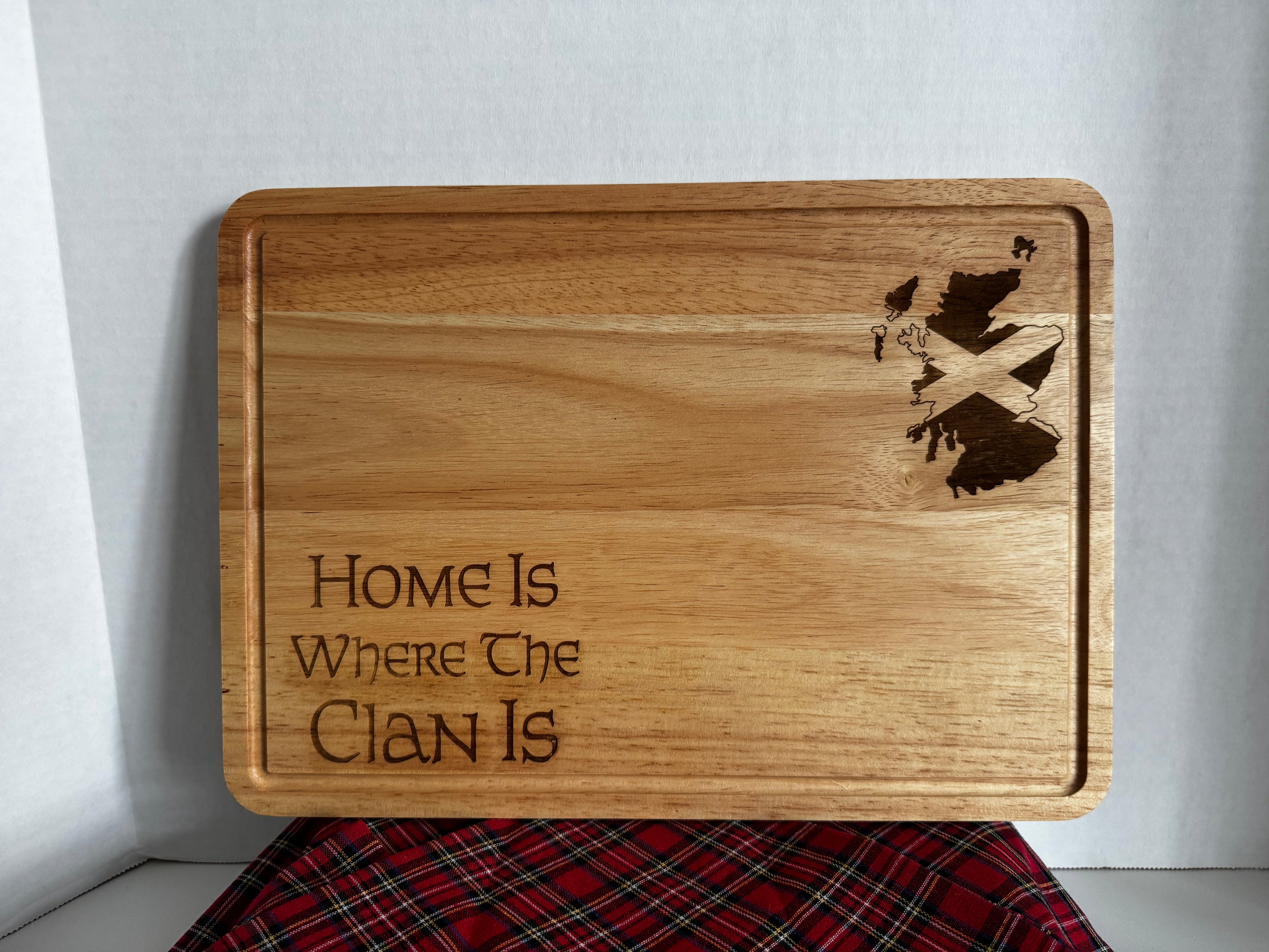 Home Is Where The Clan Is Acacia Wood Serving Board