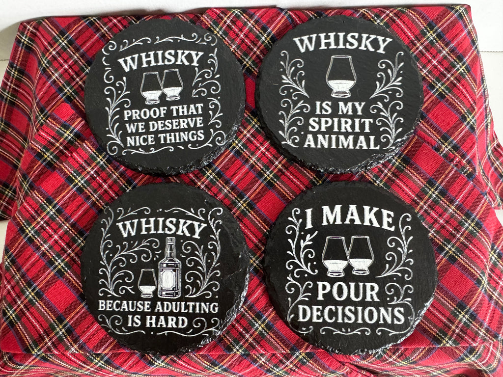 Scottish Slate Coaster Set