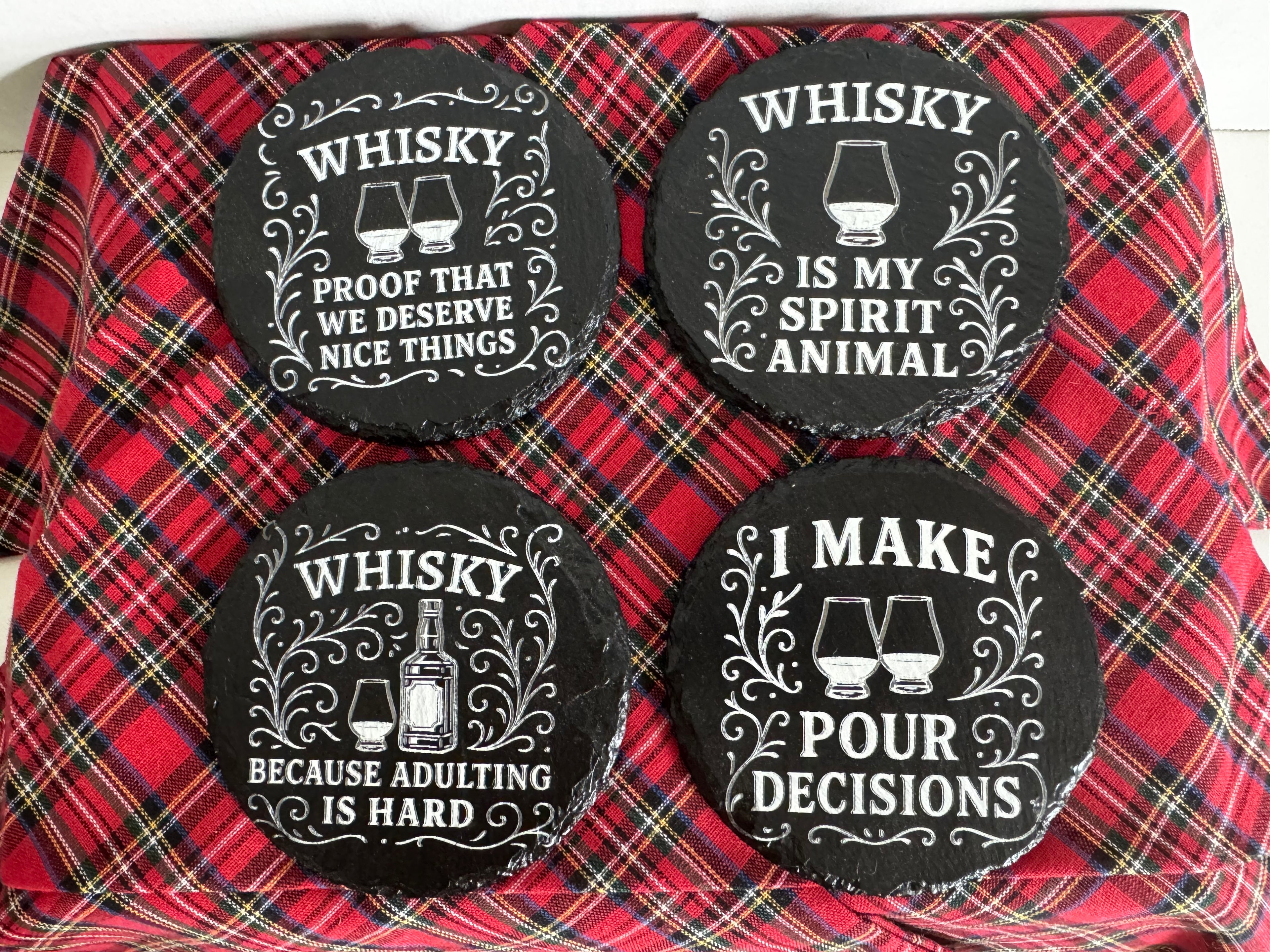 Scottish Slate Coaster Set