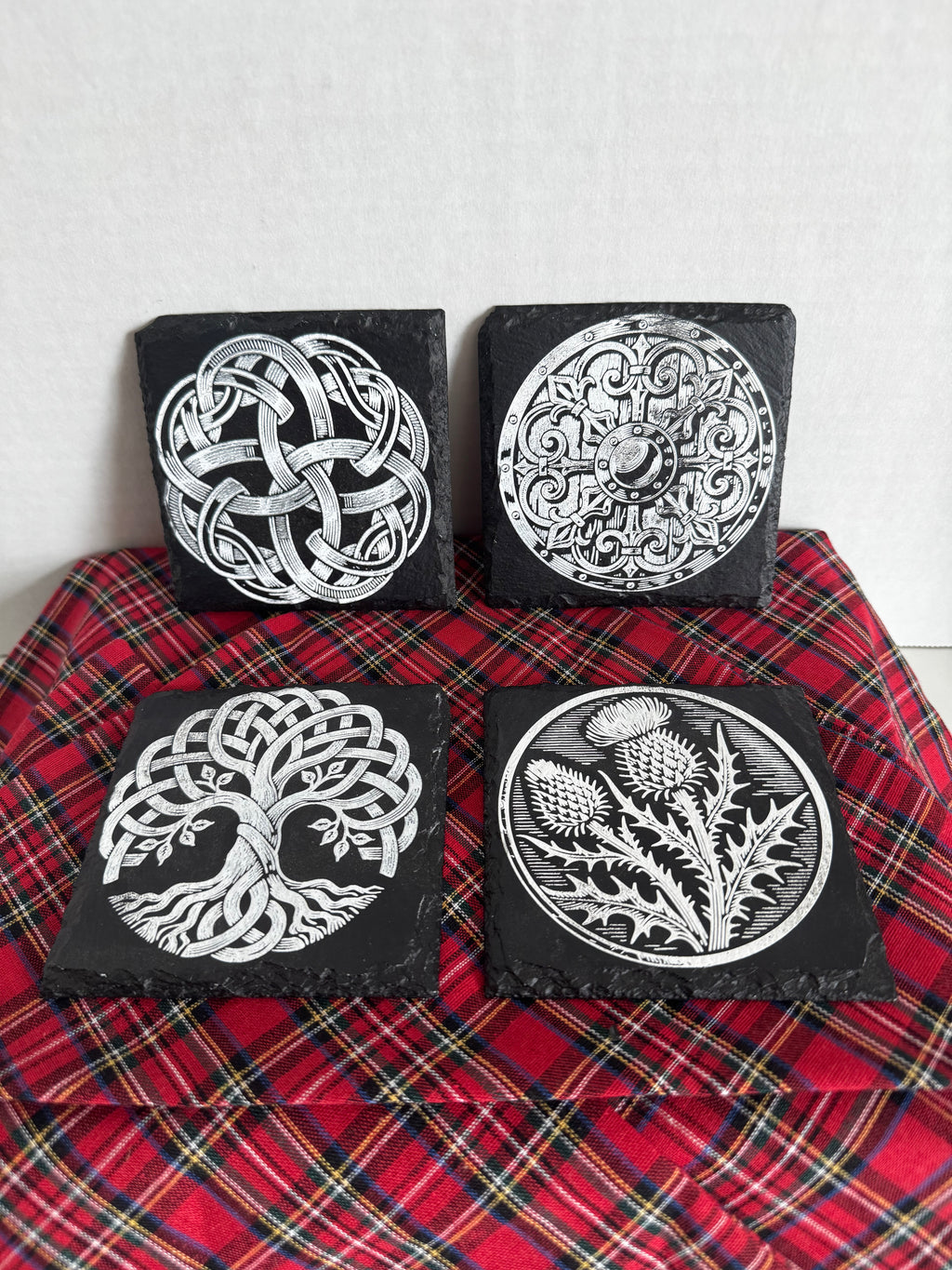 Scottish Slate Coaster Set