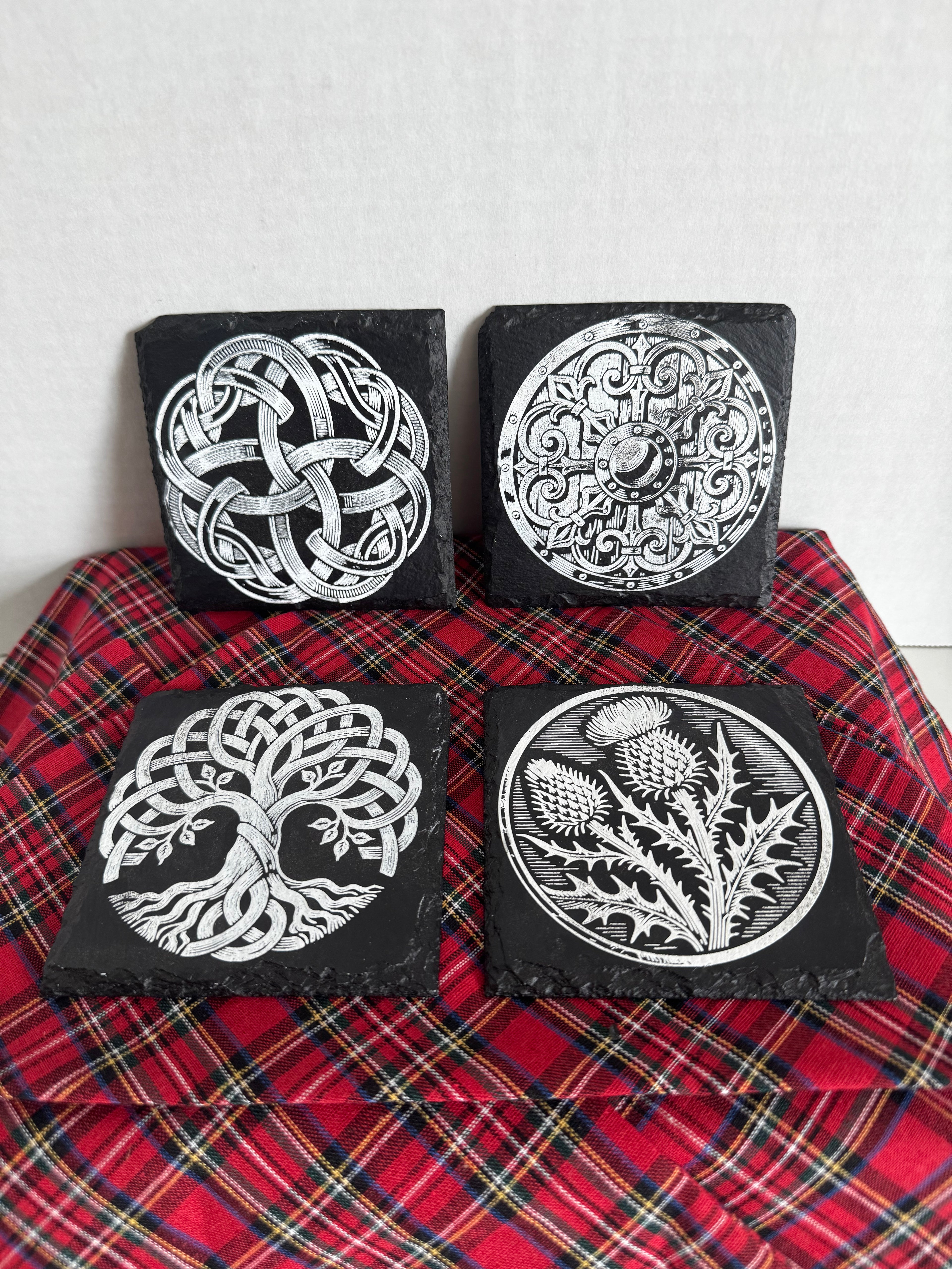 Scottish Slate Coaster Set
